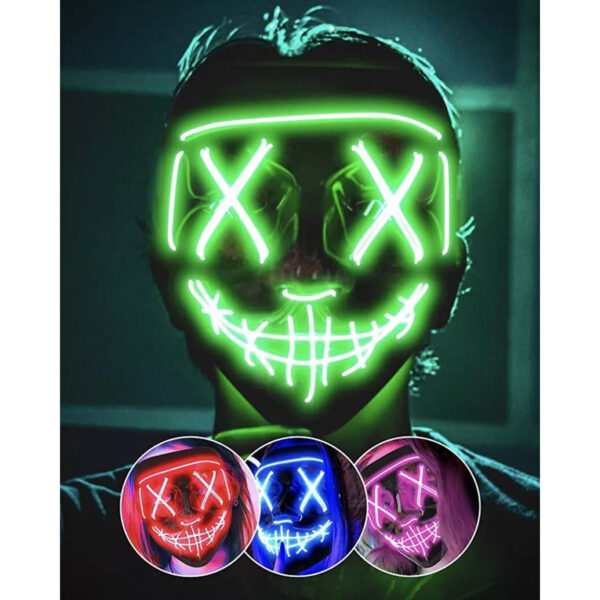 Μάσκα με φωτισμό Led Neon Μπλέ | 12,00 €