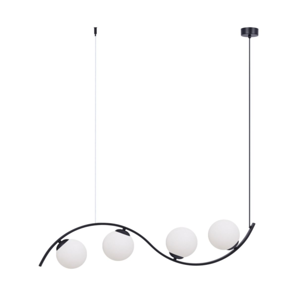 ZUMA LINE PENDANT WAVE 5014 4XE14 BLACK/WHITE