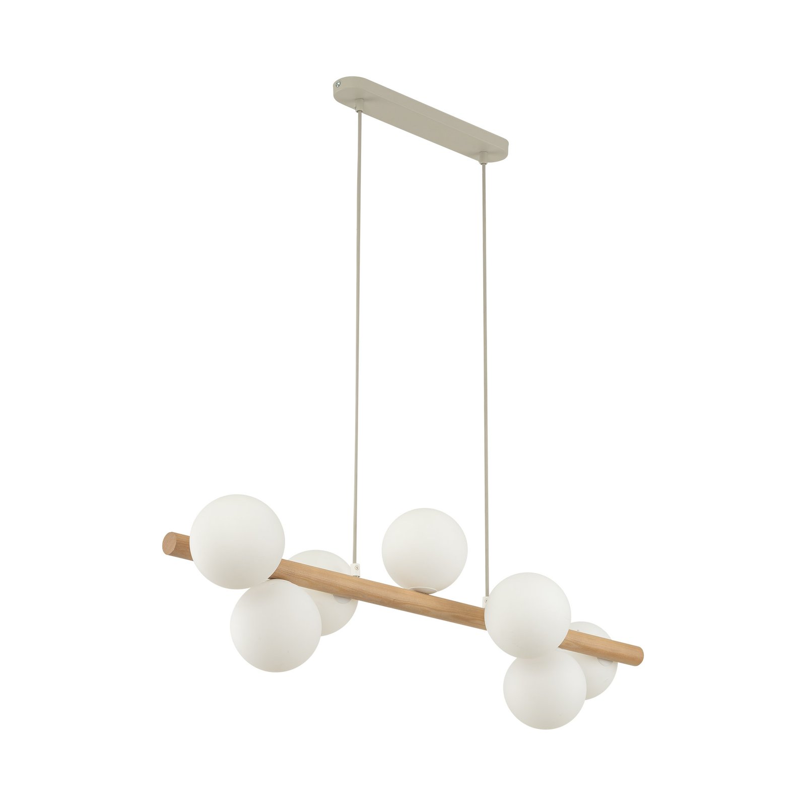TK LIGHTING CHANDELIER ESTERA 5905 7XG9 WHITE/WOOD TK LIGHTING CHANDELIER ESTERA 5905 7XG9 WHITE/WOOD