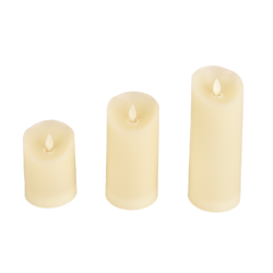 DECORATIVE CANDLE 6000K 150MM 2XAA IVORY