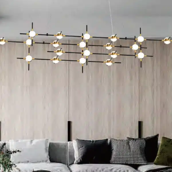 MODULAR LED PENDANT W K BLACK+GOLD