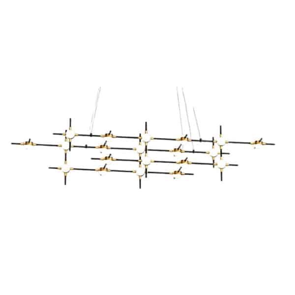 MODULAR LED PENDANT W K BLACK+GOLD