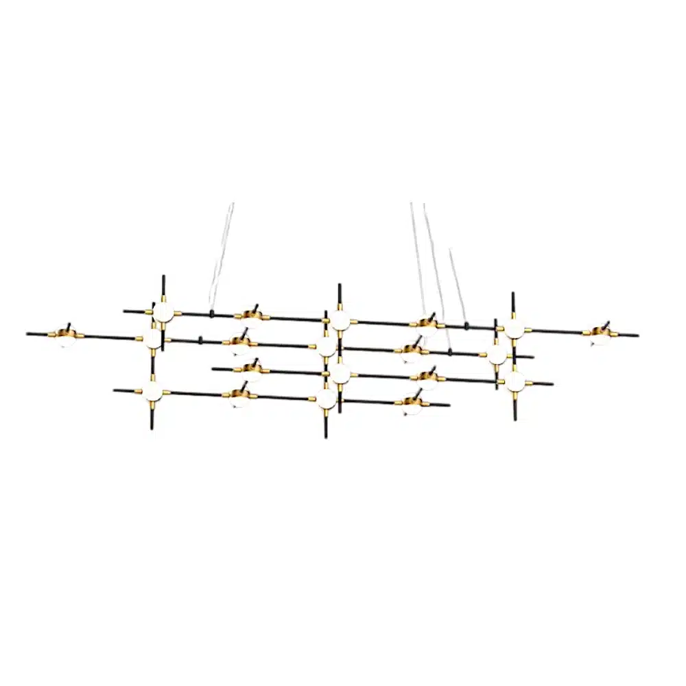 MODULAR LED PENDANT W K BLACK+GOLD