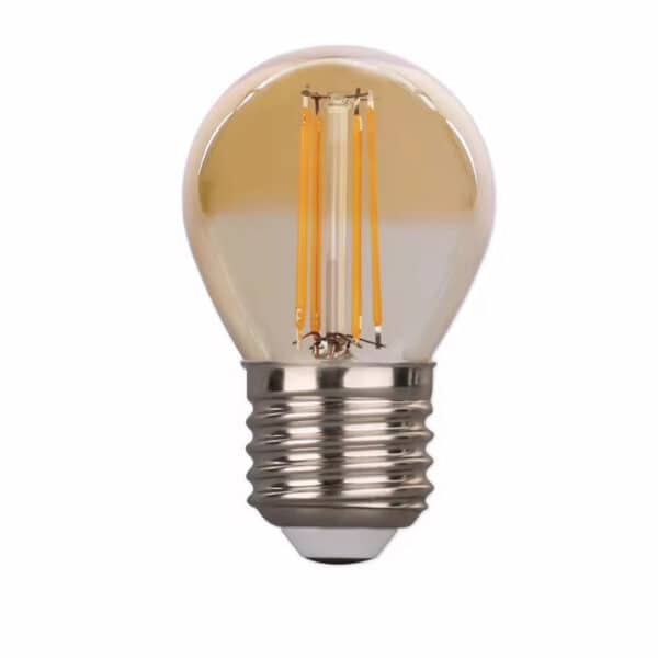 Filament G Γλομπάκι LED Ε Watt Amber Γυαλί