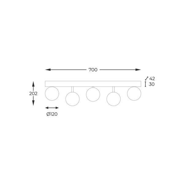 ZUMA LINE CEILING LAMP ALI 5643 5XG9 GOLD | 218,09 €