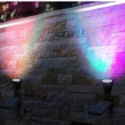 Ηλιακό Φωτιστικό Αδιάβροχο Καρφωτό LED RGB IP