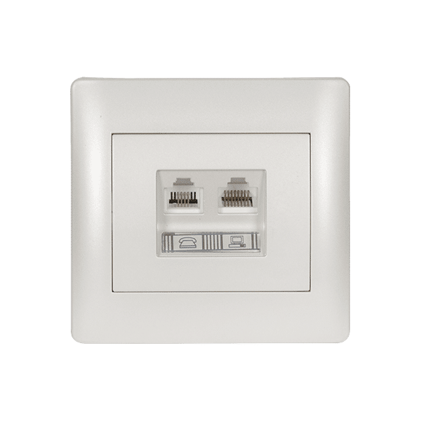 RHYME RJ11+RJ45 ΛΕΥΚΟ ΜΕΤΑΛΛΙΖΕ