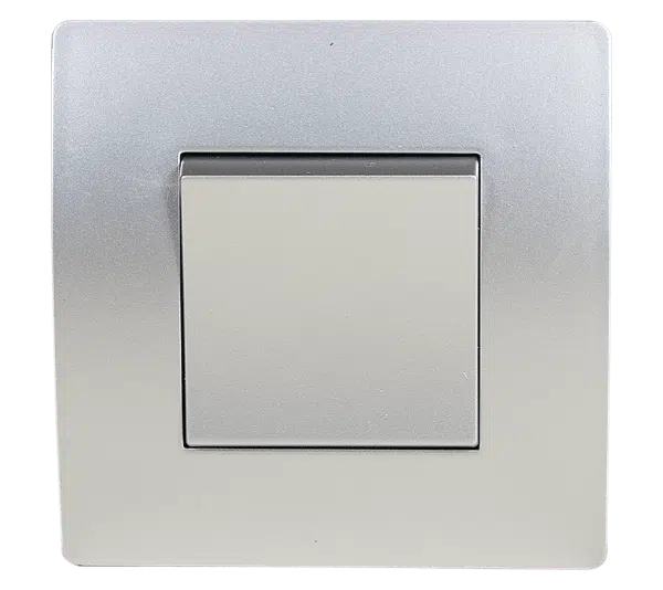 EL BASIC TG115 1 BUTTON CROSS WAY SWITCH SILVER GR