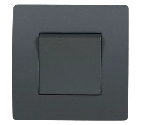 EL BASIC TG115 1 BUTTON CROSS WAY SWITCH GRAPHITE-