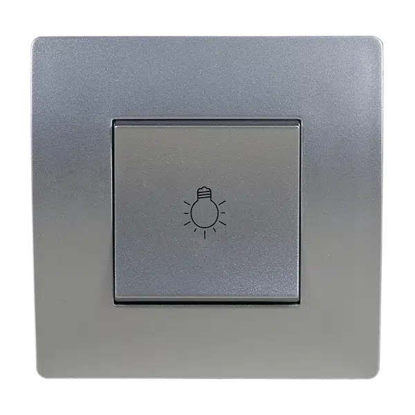 EL BASIC TG112A PUSH BUTTON SWITCH SILVER GREY-OLD