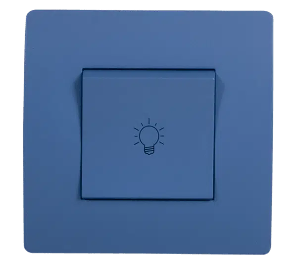 EL BASIC TG112A PUSH LIGHT BUTTON SWITCH BLUE-OLD