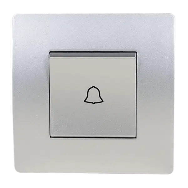 EL BASIC TG112 DOORBELL SWITCH SILVER GREY-OLD