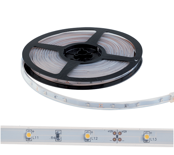 LED ΤΑΙΝΙΑ LED150 3528 12V DC IP65 30 τεμ./m. ΛΕΥΚΟ ΨΥΧΡΟ