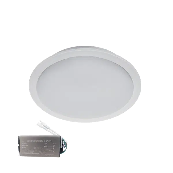 LED ΠΑΝΕΛ ΣΤΡΌΓΓΥΛΟ 18W 6500K IP65+ ΚΙΤ ΑΣΦΑΛΕΙΑΣ