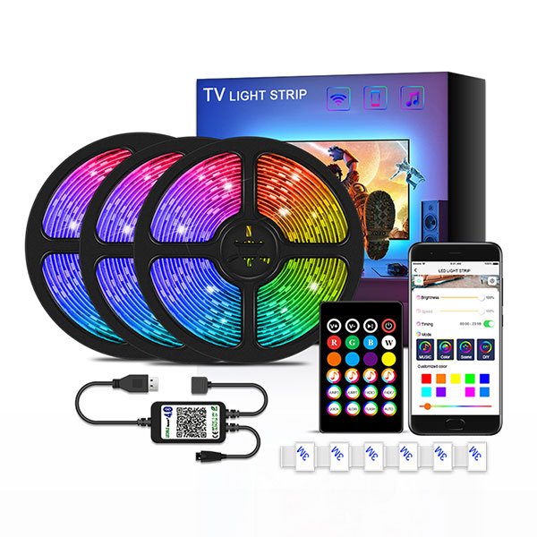 BLUETOOTH 5V TV LED ΤΑΙΝΙΑ 3М ΜΕ USB