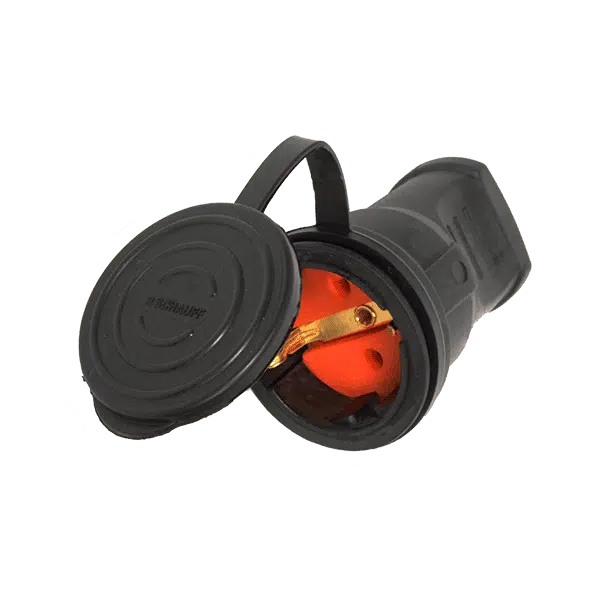 ELMARK ΦΙΣ ΘΗΛΥΚΟ ΚΑΟΥΤΣΟΥΚ 16А 2Р+Е ΜΑΥΡΟ