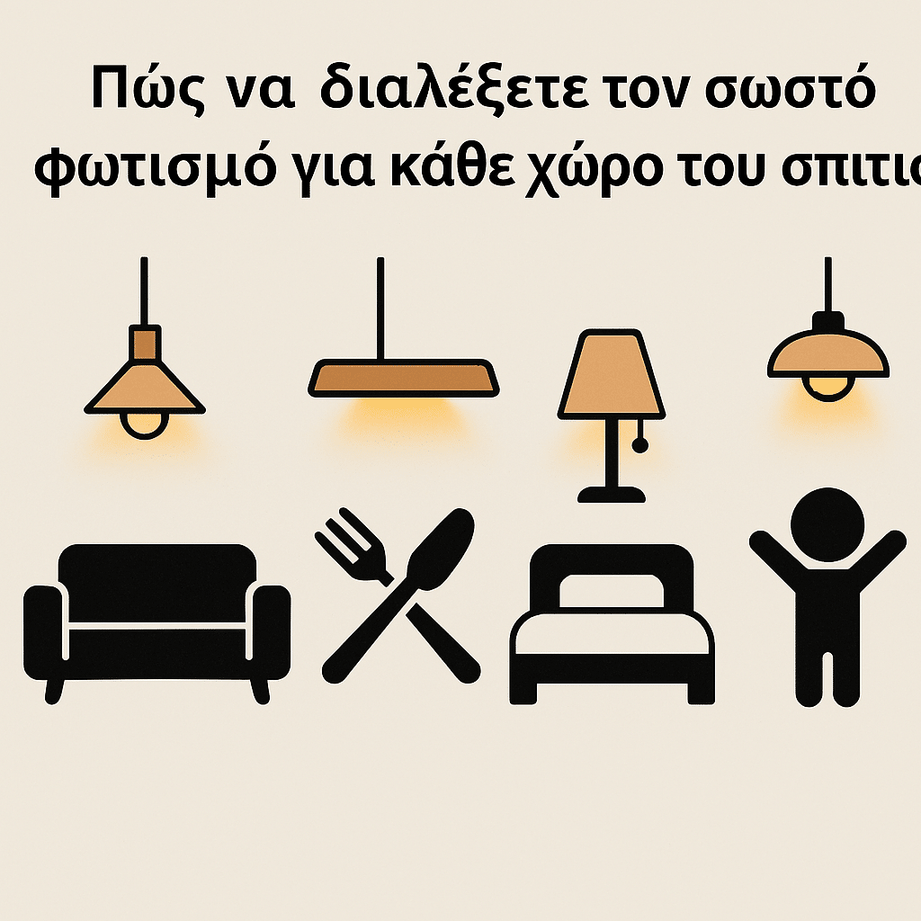 🏡 Πώς να Διαλέξετε τον Σωστό Φωτισμό για Κάθε Χώρο του Σπιτιού | Πώς να Διαλέξετε τον Σωστό Φωτισμό