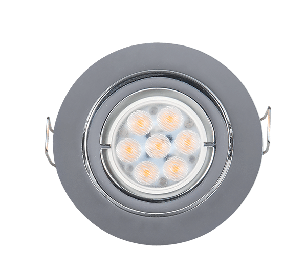 LED ΣΠΟΤ ΜΕΤΑΛΛΙΚΟ ΣΤΡΟΓΓΥΛΟ HIGH POWER 6W 2700-3000K ΝΙΚΕΛ ΜΑΤ