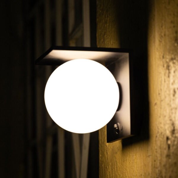 Solar LED Sfera Απλίκα Εξωτερικού Χώρου LM