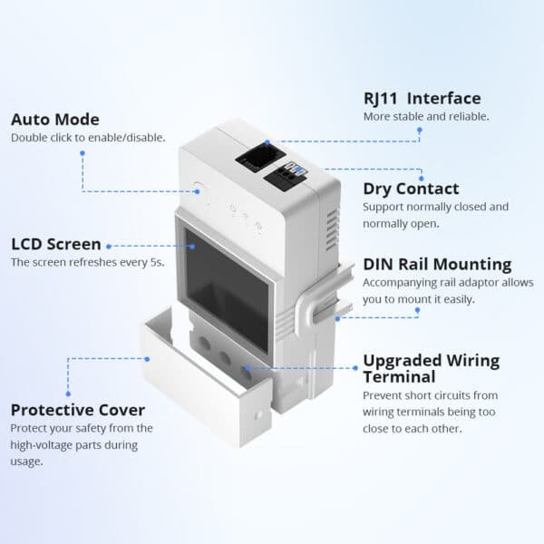 Έξυπνος WiFi Ελεγκτής Θερμοκρασίας & Υγρασίας A Λευκός THRD