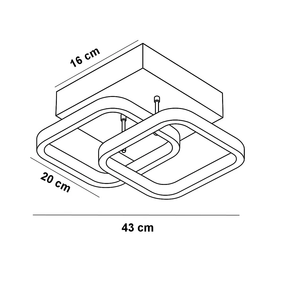 Oliya B Μεταλλικό Φωτιστικό Οροφής Watt