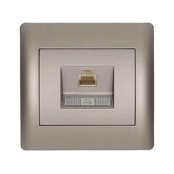 RHYME ΠΡΙΖΑ ΤΗΛΕΦΩΝΟΥ RJ45(CAT6E) ΓΚΡΙ ΜΕΤΑΛΛΙΖΕ