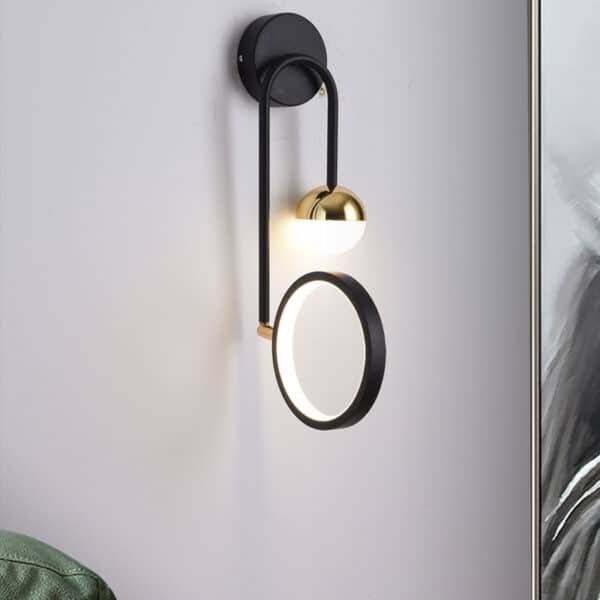 Απλίκα Τοίχου 3 σε 1 – Μαύρο και Χρυσό (21x48cm) - Image 3