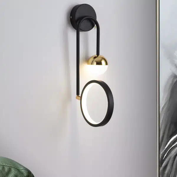 Απλίκα Τοίχου 3 σε 1 – Μαύρο και Χρυσό (21x48cm) - Image 3