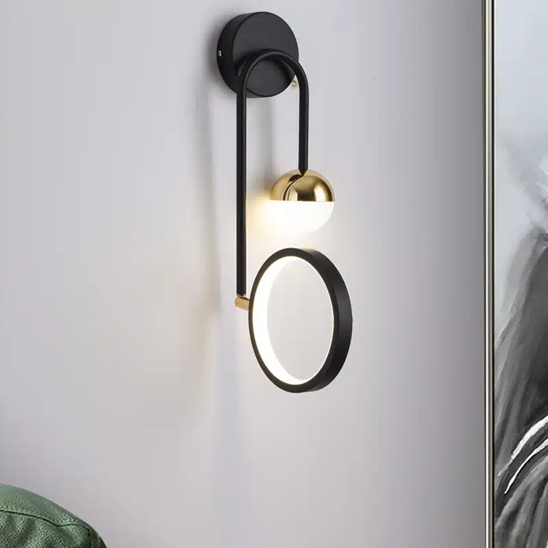 Απλίκα Τοίχου 3 σε 1 – Μαύρο και Χρυσό (21x48cm) - Image 3