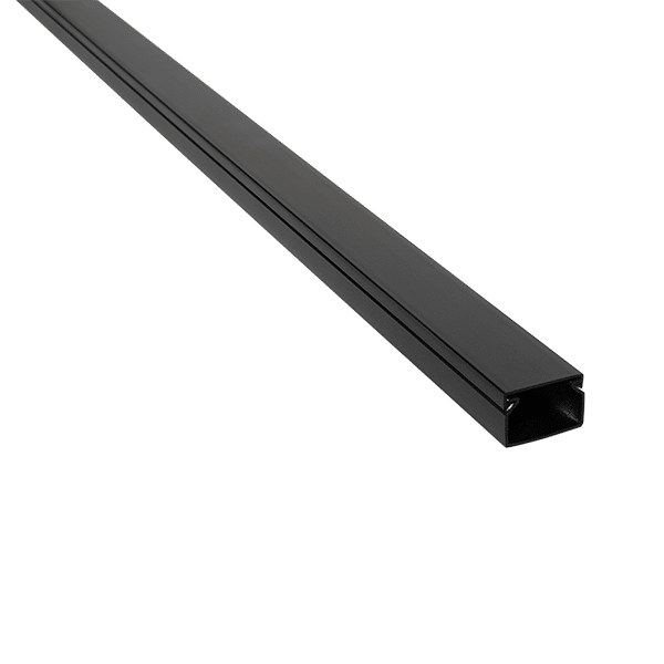 2m. 15X10 PLASTIC CABLE TRUNKING CT2 BLACK