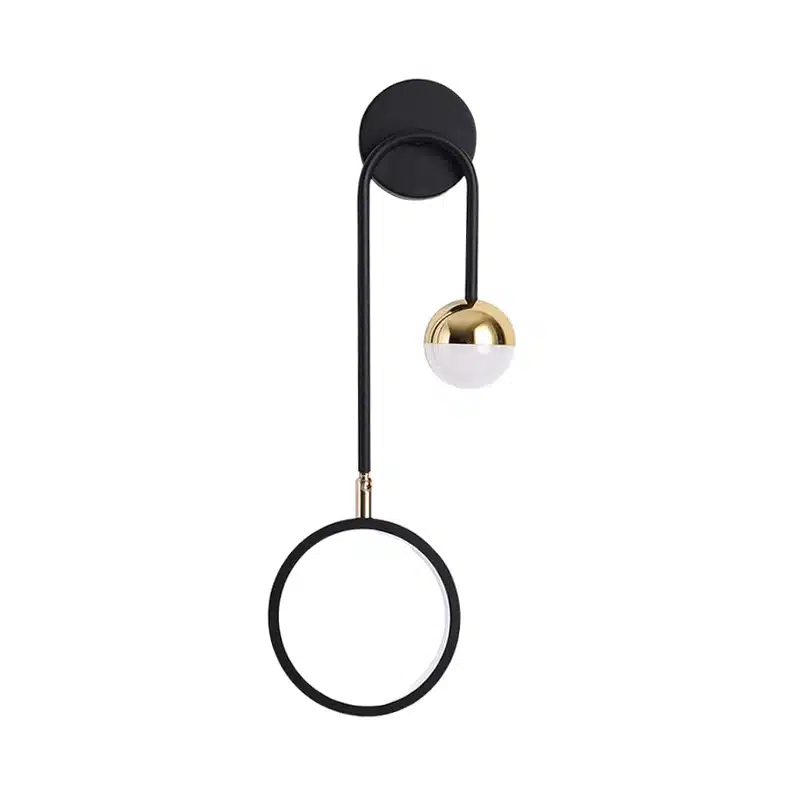 Απλίκα Τοίχου 3 σε 1 – Μαύρο και Χρυσό (21x48cm) - Image 2