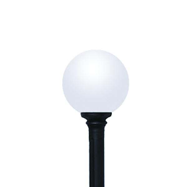 GLOBE 400 POST LIGHT E27 BLACK