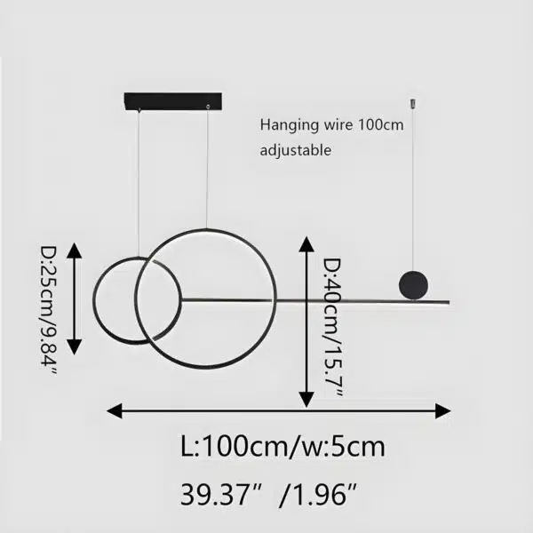 GB LED Minimal Κρεμαστό Φωτιστικό W Θερμό Λευκό