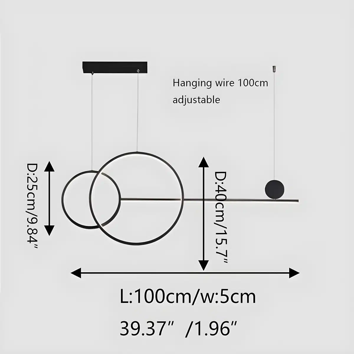GB LED Minimal Κρεμαστό Φωτιστικό W Θερμό Λευκό