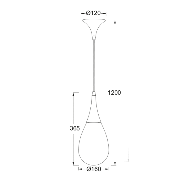 Aca Lighting Atena Κρεμαστό Φωτιστικό 1xE14 Μαύρο & Κεχριμπαρί Γυαλί Φ16cm - Image 2