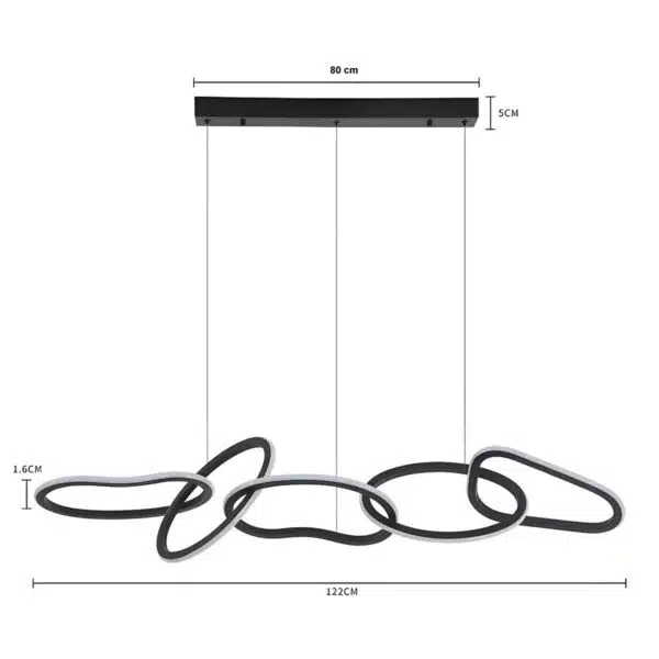 Rings Πολυέλαιος Οροφής LED Dimmable