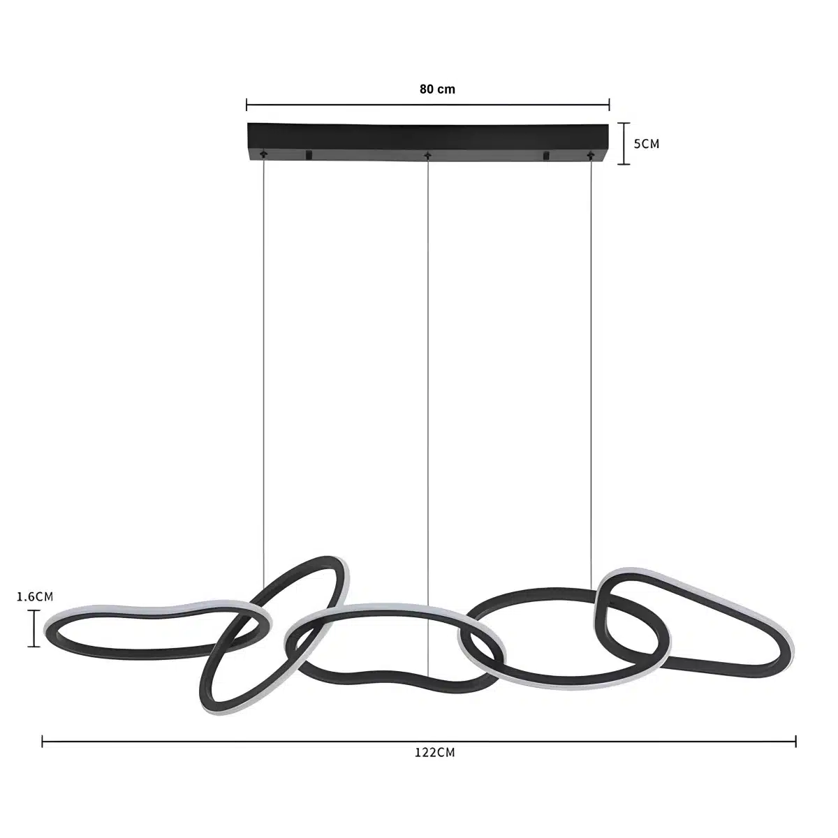 Rings Πολυέλαιος Οροφής LED Dimmable