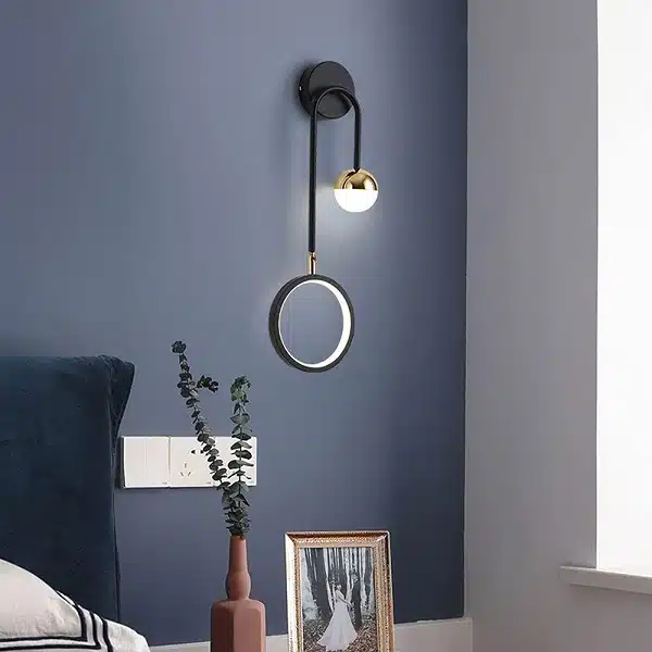 Απλίκα Τοίχου 3 σε 1 – Μαύρο και Χρυσό (21x48cm) - Image 4