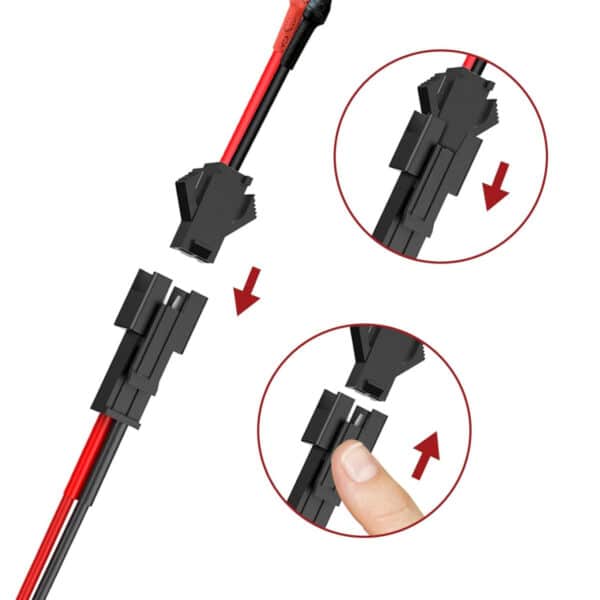 Ταχυσύνδεσμος JST SM Pin Σετ Συνδέσμου Αρσενικό – Θηλυκό με Καλώδιο AWG cm