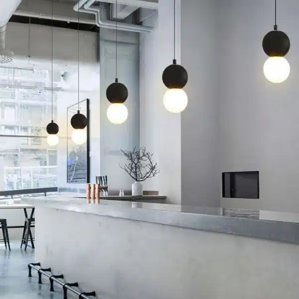 Avila Κρεμαστό Φωτιστικό Μαύρο + Λευκό – G9 x1 - Image 3