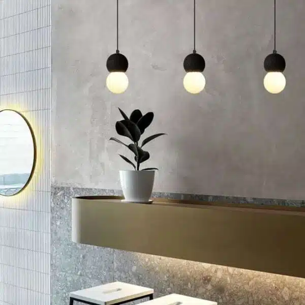 Avila Κρεμαστό Φωτιστικό Μαύρο + Λευκό – G9 x1 - Image 4