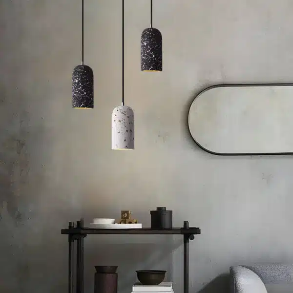 Niigata Κρεμαστό Φωτιστικό Μαύρο Μωσαϊκό – E x