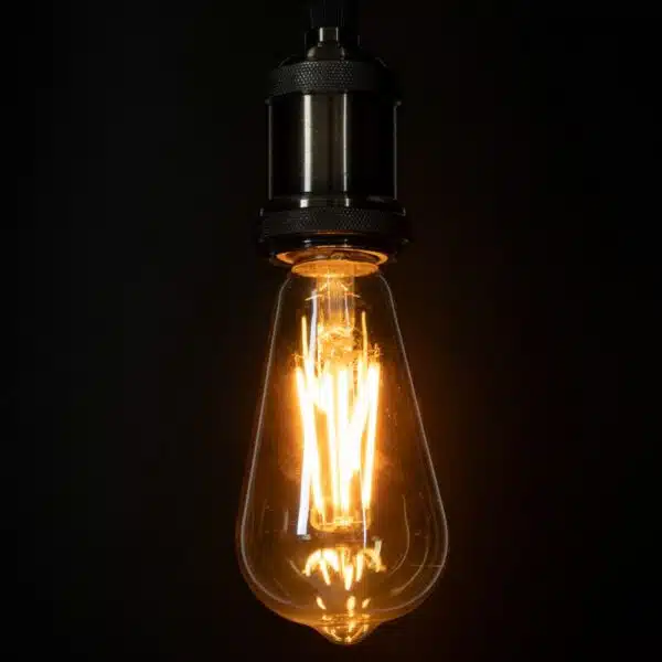 Globostar 99047 Λάμπα LED E27 ST64 Filament 10W 900LM 2200K Dimmable Μελί Γυαλί 1