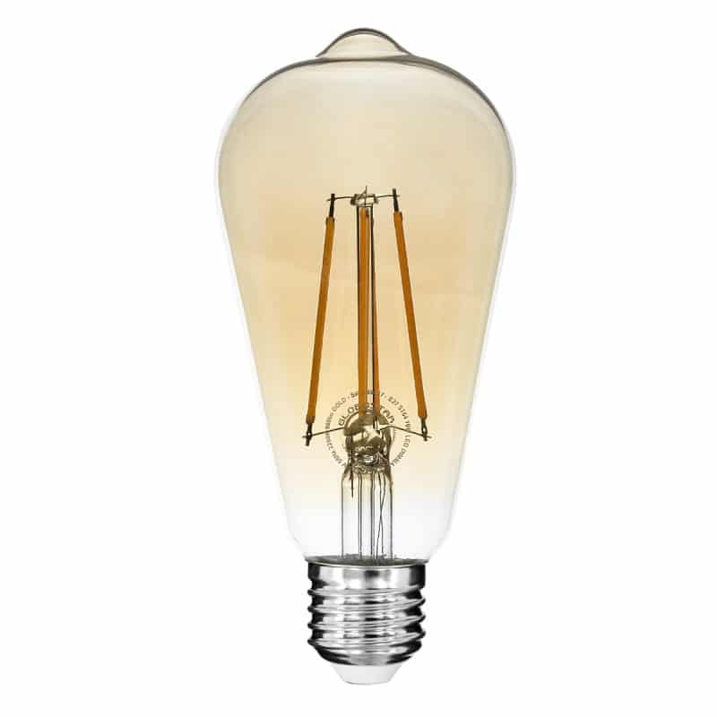 GloboStar 99047 Λάμπα LED E27 ST64 Filament 10W 900lm 2200K Dimmable Μελί Γυαλί (3) Globostar 99047 Λάμπα LED E27 ST64 Filament 10W 900LM 2200K Dimmable Μελί Γυαλί 3