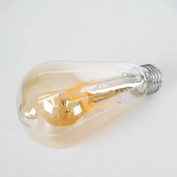 Globostar 99047 Λάμπα LED E27 ST64 Filament 10W 900LM 2200K Dimmable Μελί Γυαλί 4