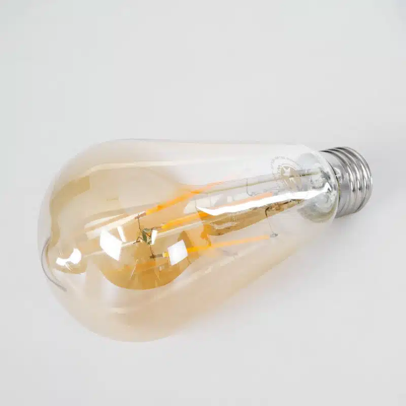 Globostar 99047 Λάμπα LED E27 ST64 Filament 10W 900LM 2200K Dimmable Μελί Γυαλί 4