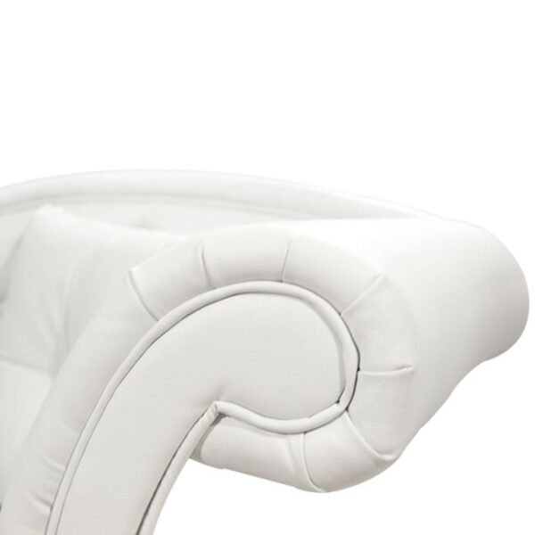 ΑΝΑΚΛΙΝΔΡΟ T.CHESTERFIELD NIOVI HM3008.02 PU ΛΕΥΚΟ-ΜΑΥΡΑ ΠΟΔΙΑ(ΔΕΞΙ)190x61x84Yεκ - Image 3