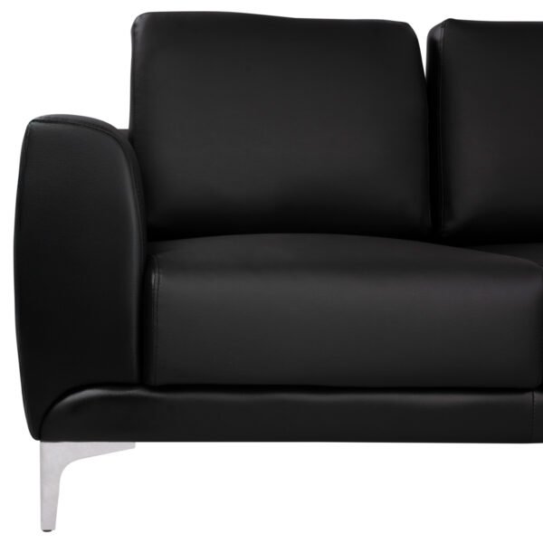 ΚΑΝΑΠΕΣ 3ΘΕΣΙΟΣ KENZIE HM3121.31 ΜΕ ΜΑΥΡΟ PU 190x81x81 εκ. - Image 5