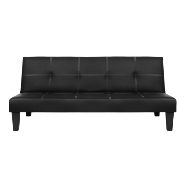 ΚΑΝΑΠΕΣ ΚΡΕΒΑΤΙ 3Θ HM3002.02 ΜΑΥΡΟΣ PU ΜΕ ΓΑΖΙΑ 186x90x82 - Image 4