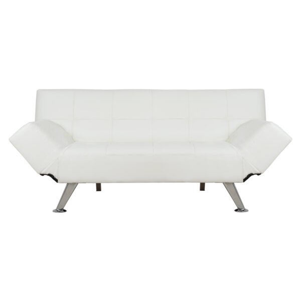 ΚΑΝΑΠΕΣ ΚΡΕΒΑΤΙ HM3001.01 THOM ΜΕ ΑΝΑΔΙΠΛΟΥΜΕΝΑ ΜΠΡΑΤΣΑ ΛΕΥΚΟ PU 189x93x82Υεκ. - Image 3